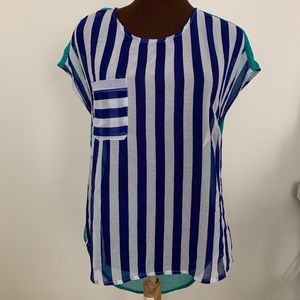 Stripped Chiffon Cut Out Back